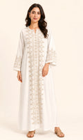 Elegant Light Blue Embroidered Jalabiya - Yasmin