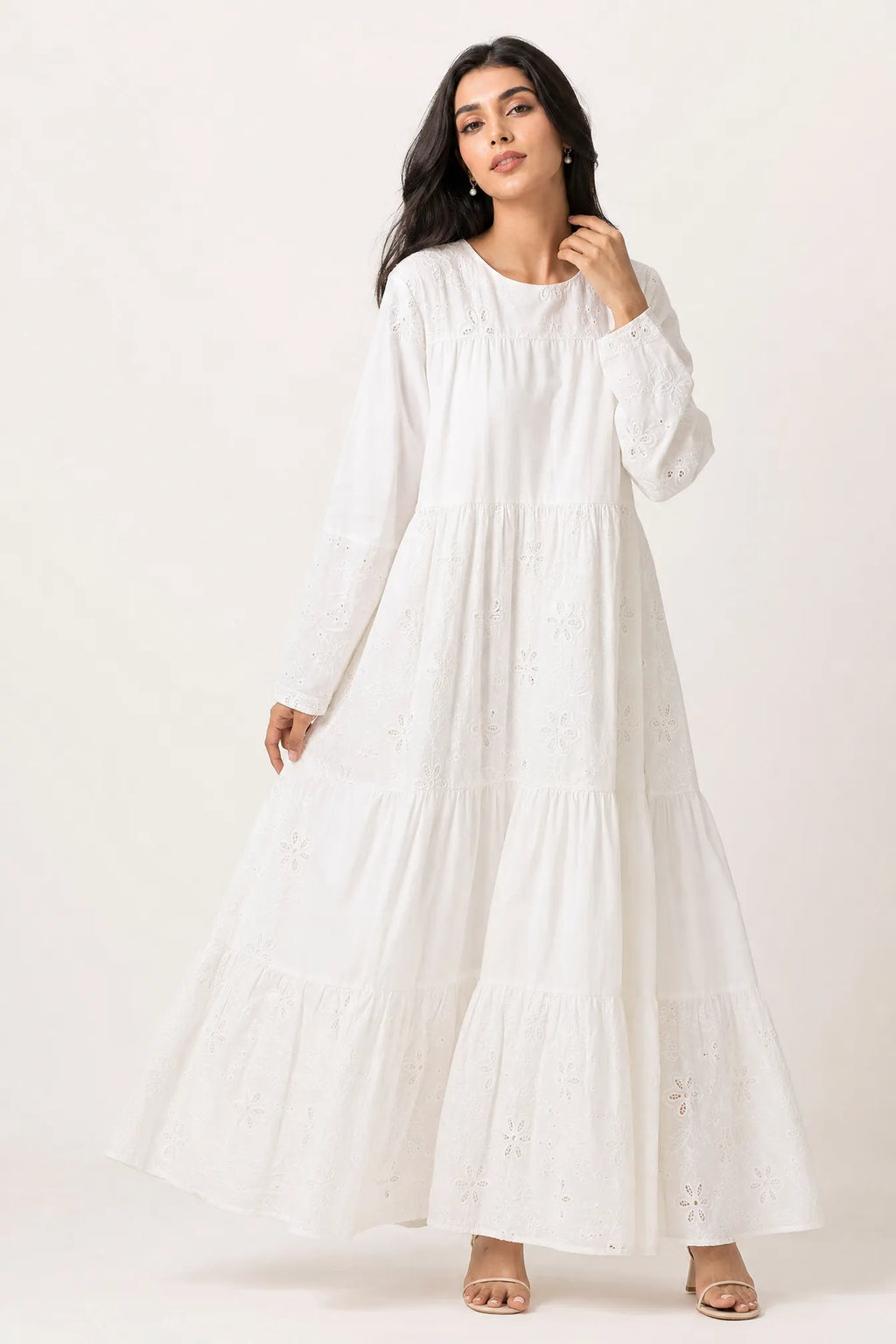 Cotton Women's dress - Almond