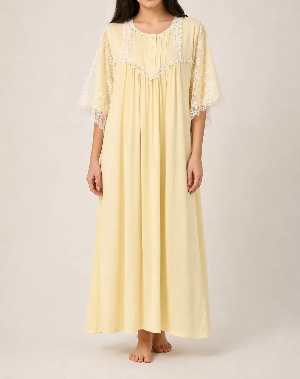 Oleander - Rayon Nightdress with lace details