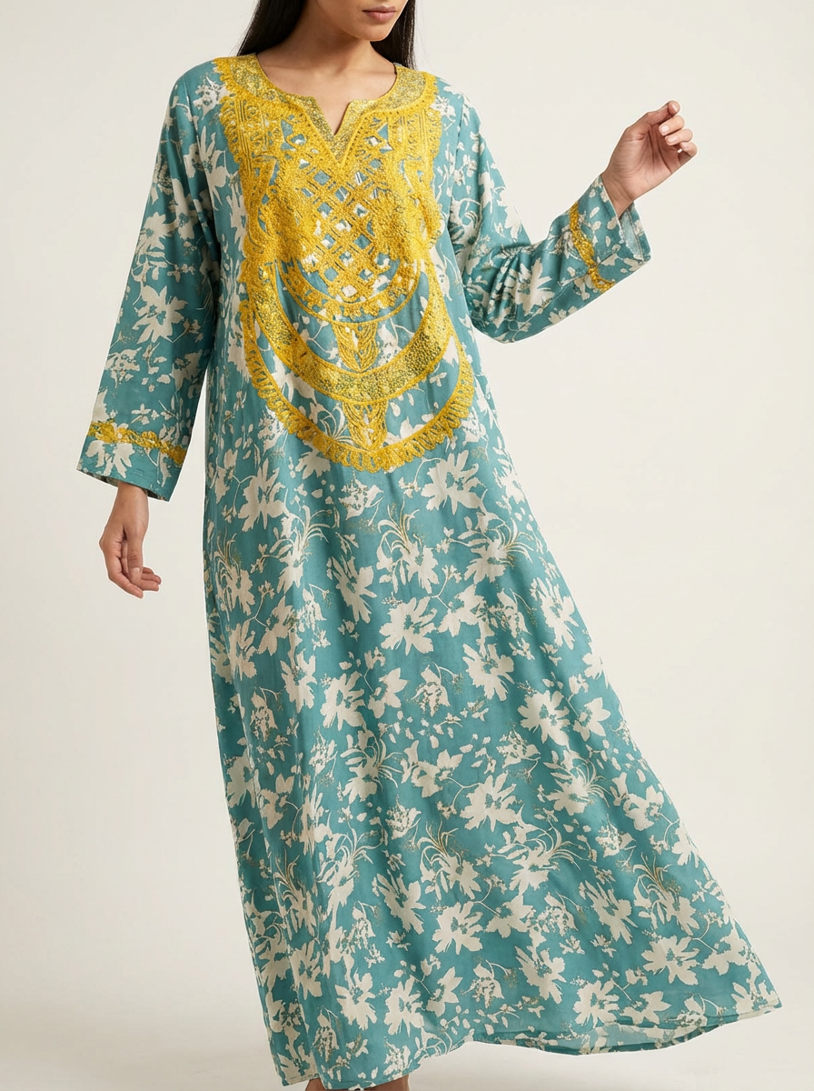 Cotton Jalabiya - Feverfew