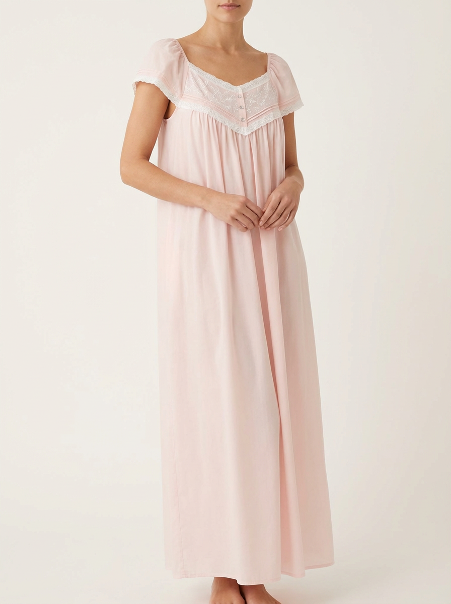 Cotton Maxi Nightdress - Odette