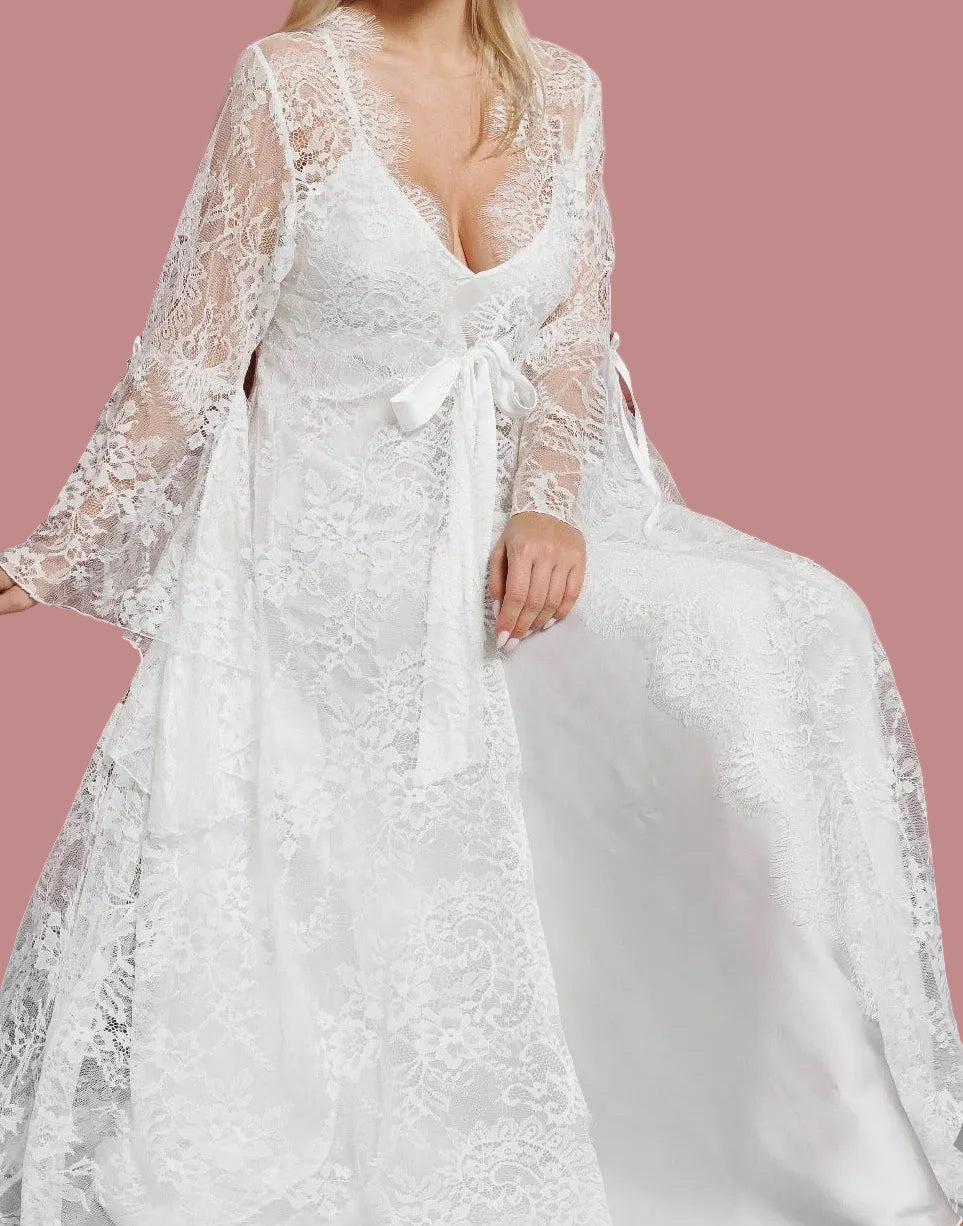 Esme - Satin Lace Ling Chemise Nightwear Set