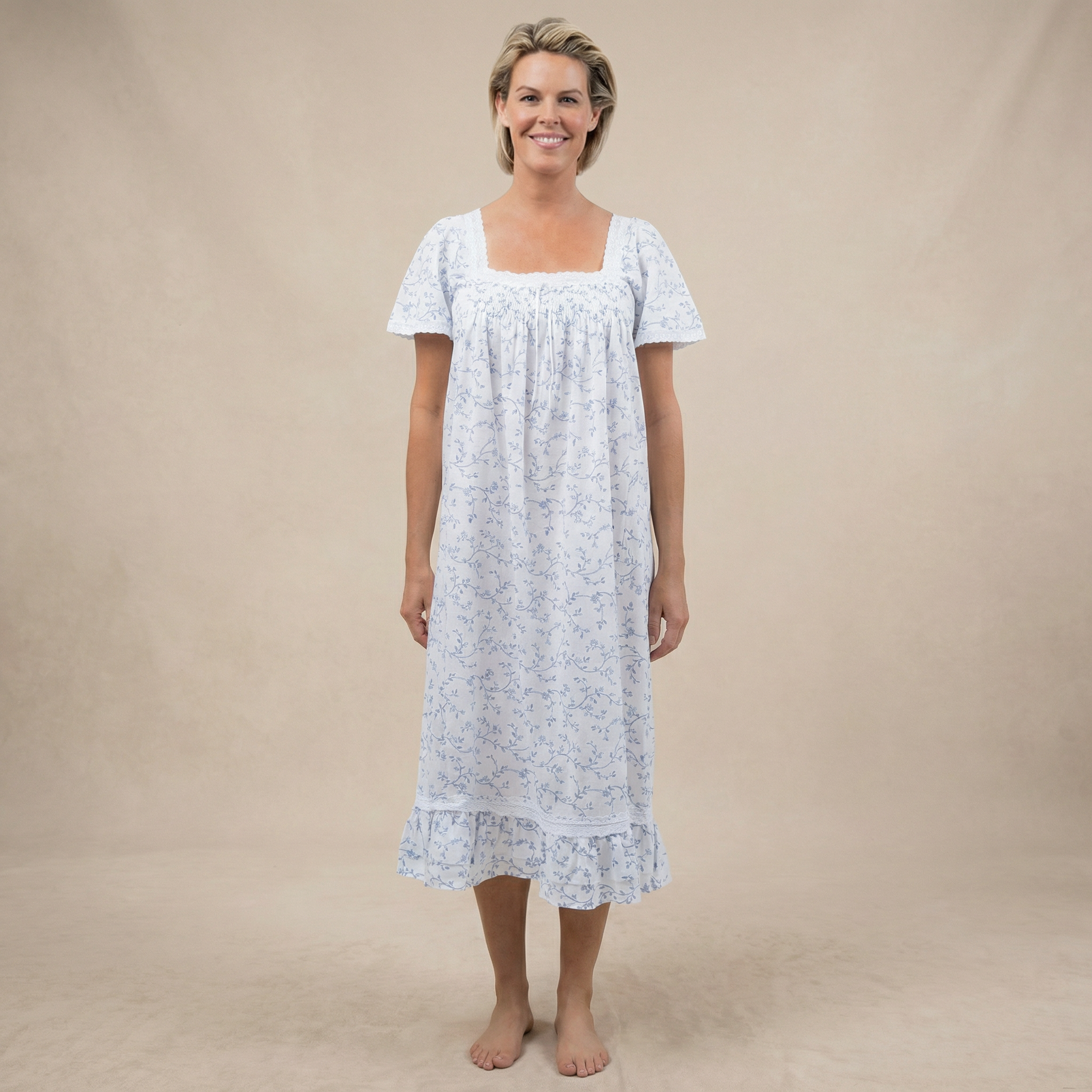 Rosalie - Cotton midi nightdress