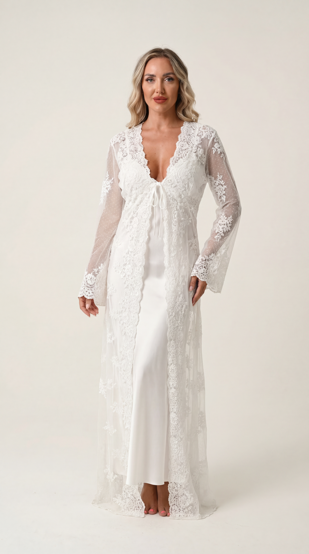 Lace Double Layer NightDress