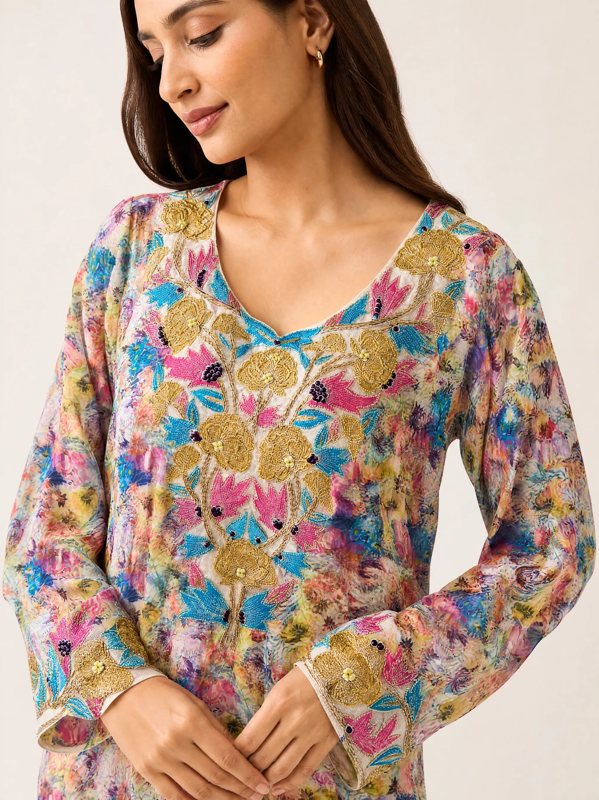 Posie - Embroidered Jalabiya