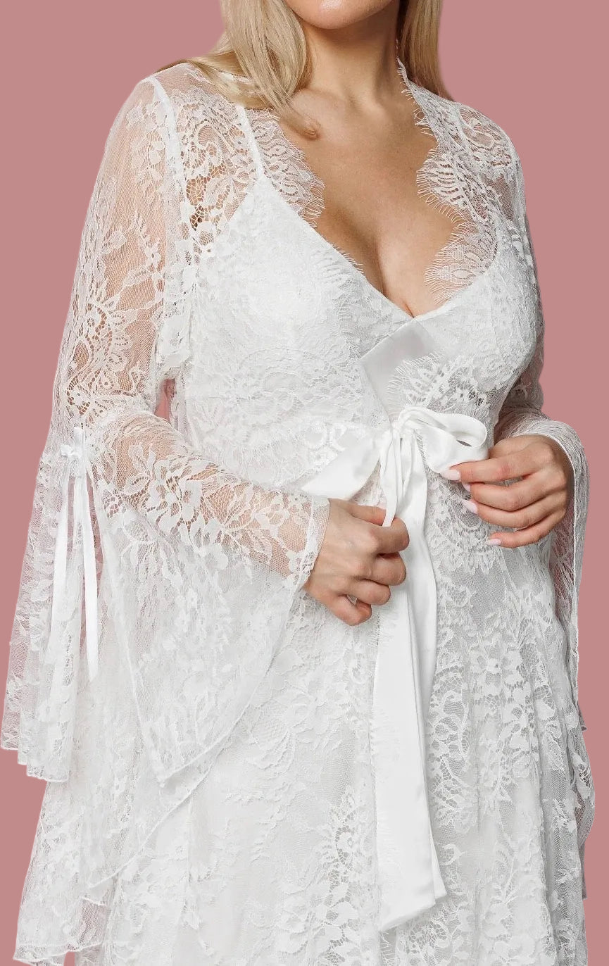 Esme - Satin Lace Ling Chemise Nightwear Set