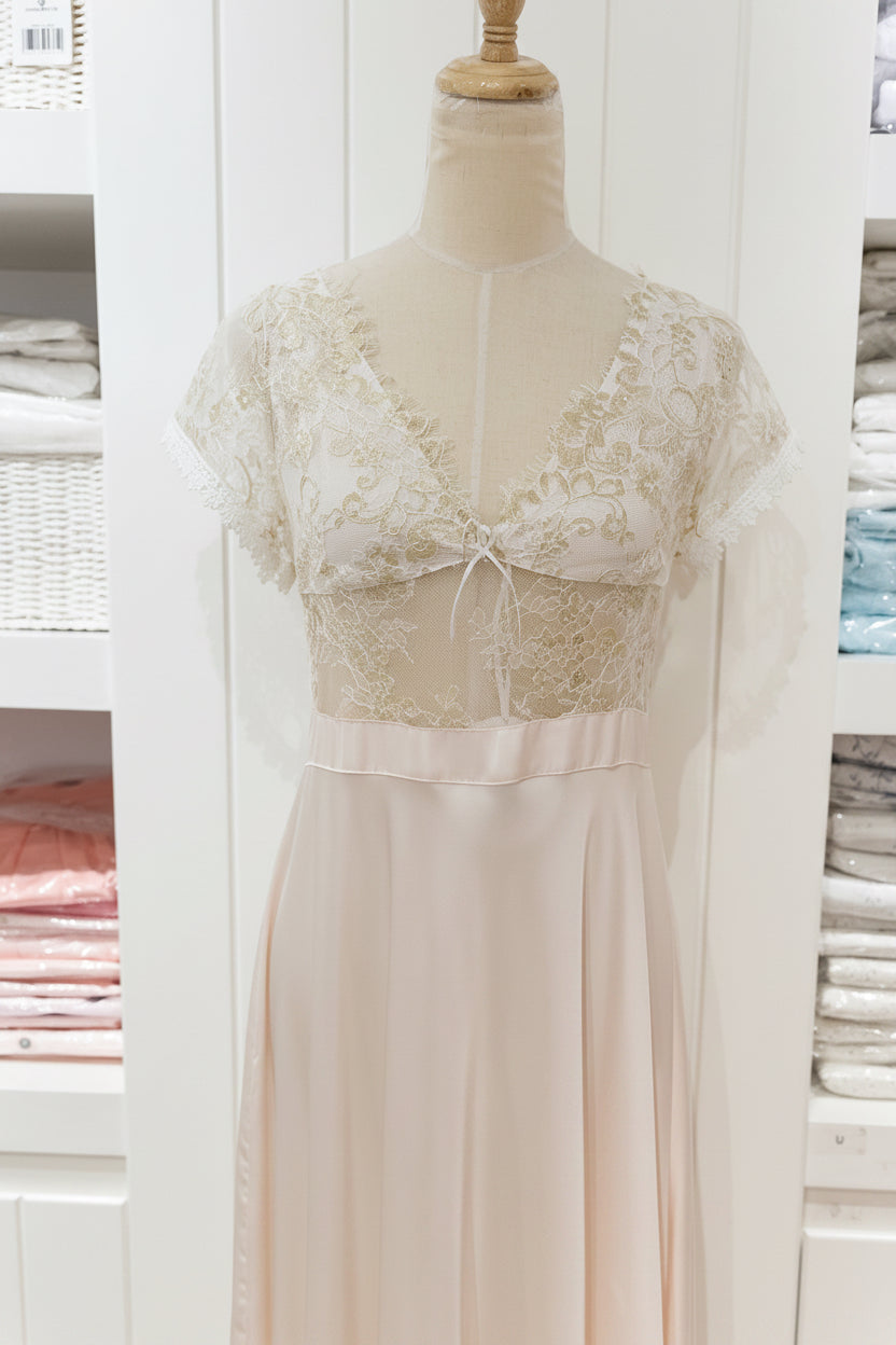 Satin Lace Nightdress - Isadora
