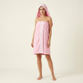 Cotton Bath Wrap and Hair Towel - Muscari