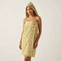Cotton Bath Wrap and Hair Towel - Honeysuckle