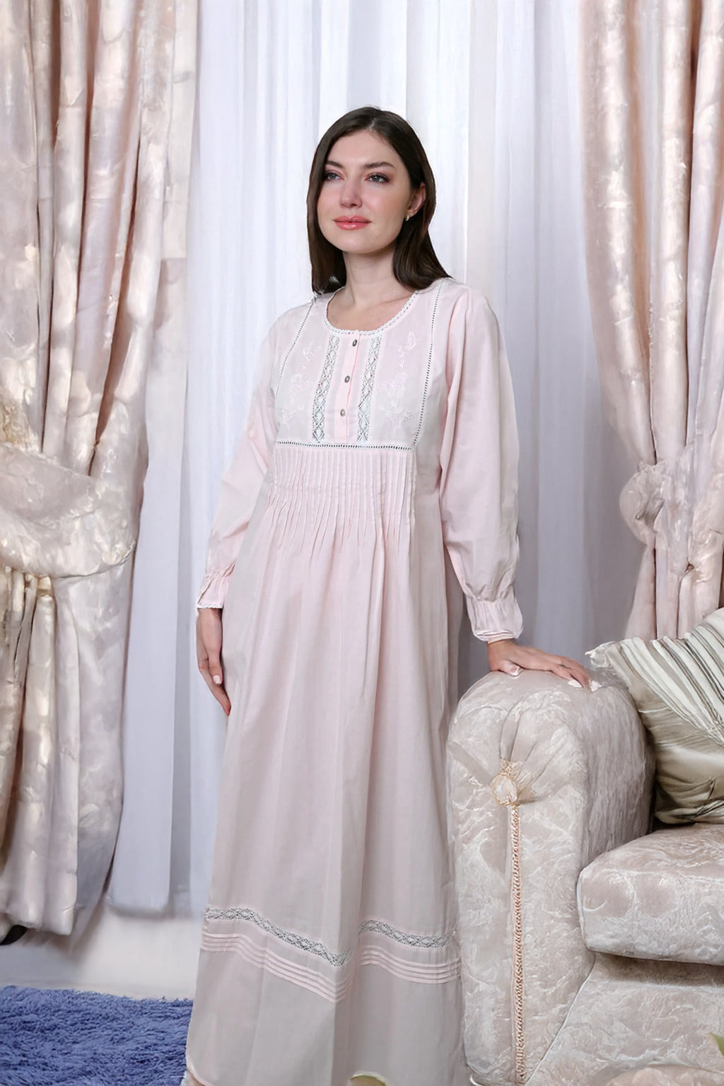 Cotton Nightwear - Schizanthus