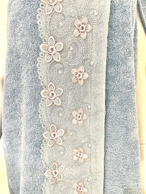 Cotton Bath Wrap and Hair Towel - Mimosa